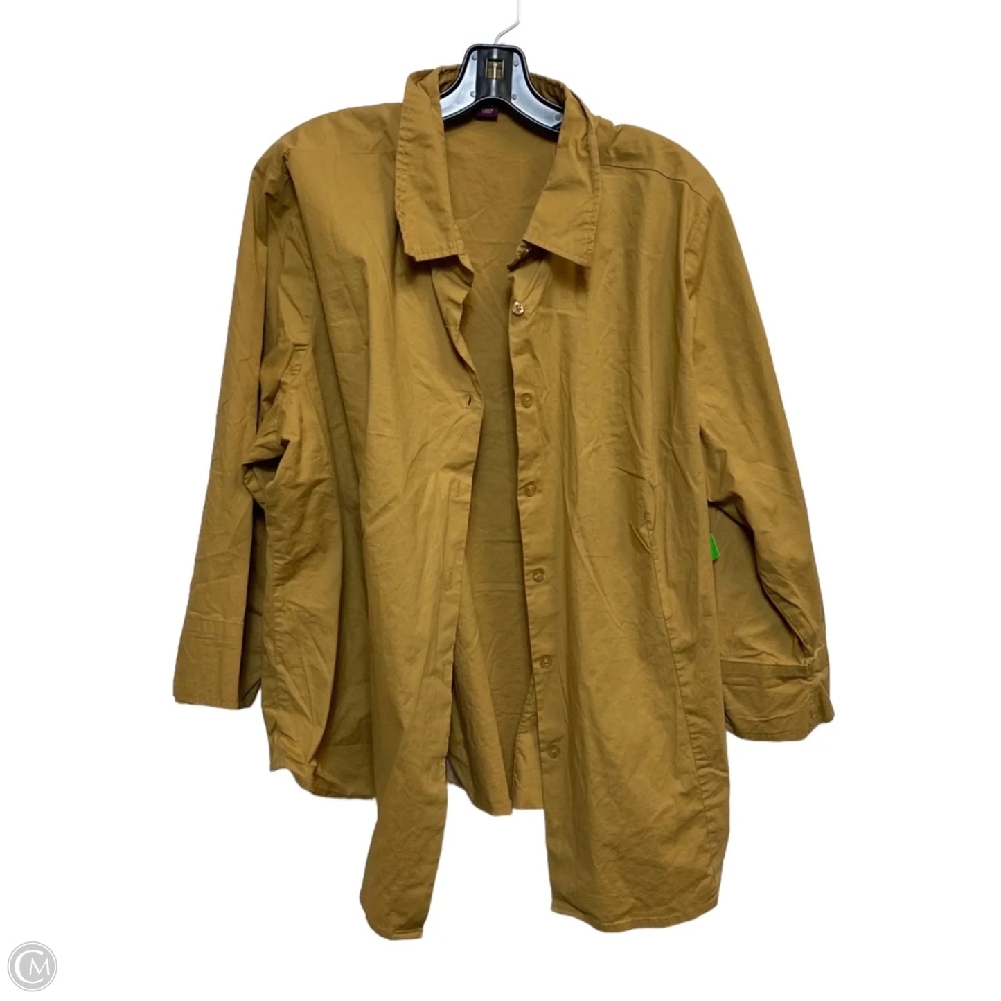 Top Long Sleeve By Jessica London In Brown, Size: 4x