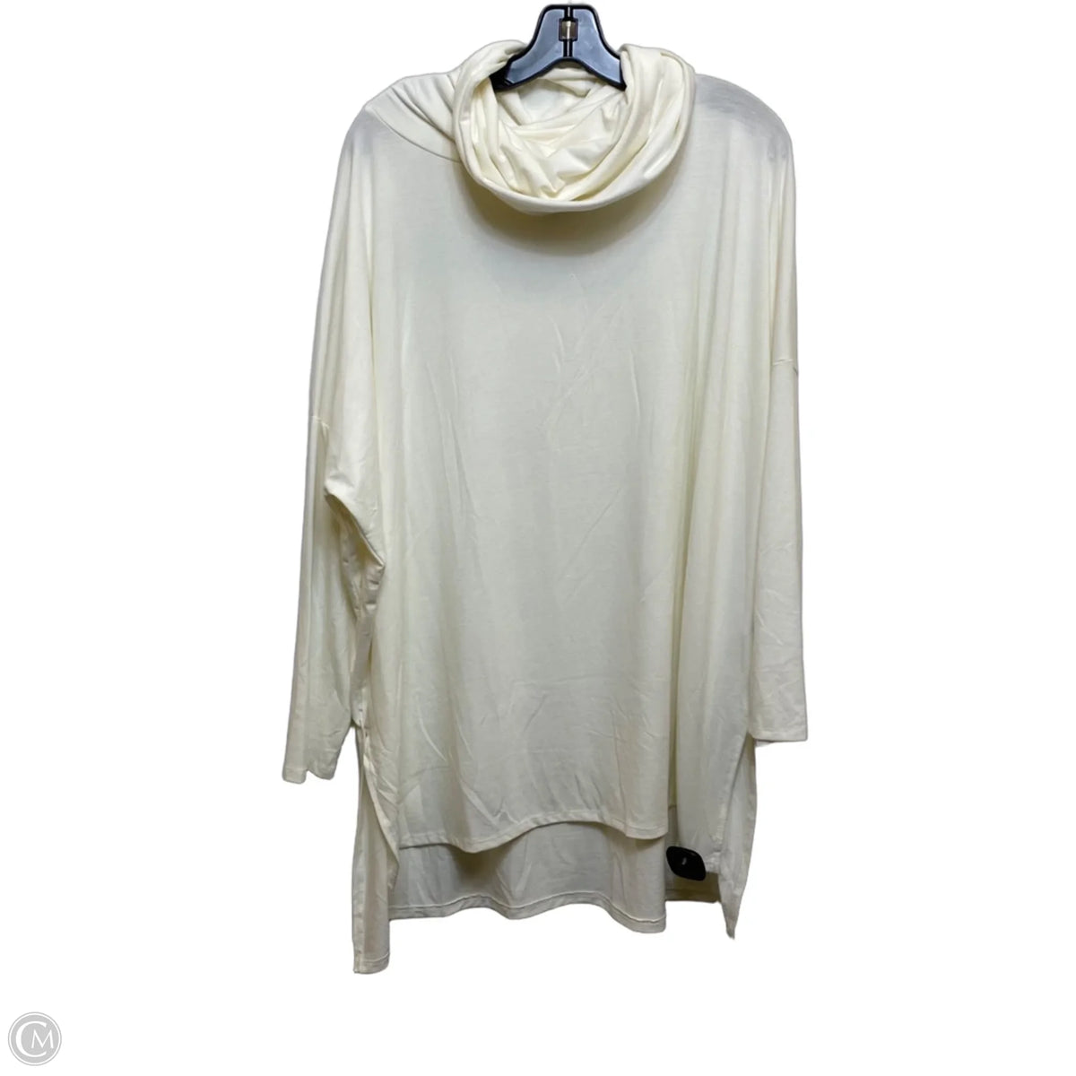 Top Long Sleeve Basic By Zenana In White, Size: 1x