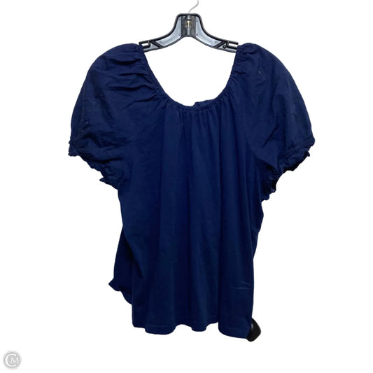 Top Short Sleeve By J. Crew In Blue, Size: Xl