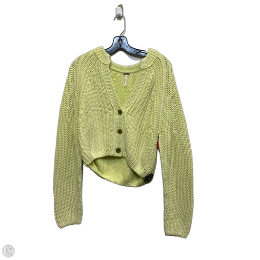 Sweater Cardigan By Free People In Yellow, Size: M