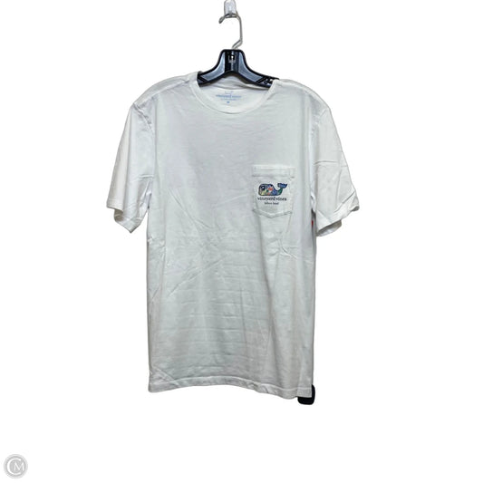 Top Short Sleeve Designer By Vineyard Vines In White, Size: M
