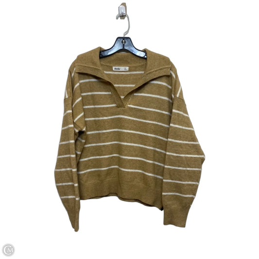 Sweater By Elodie In Brown & White, Size: M