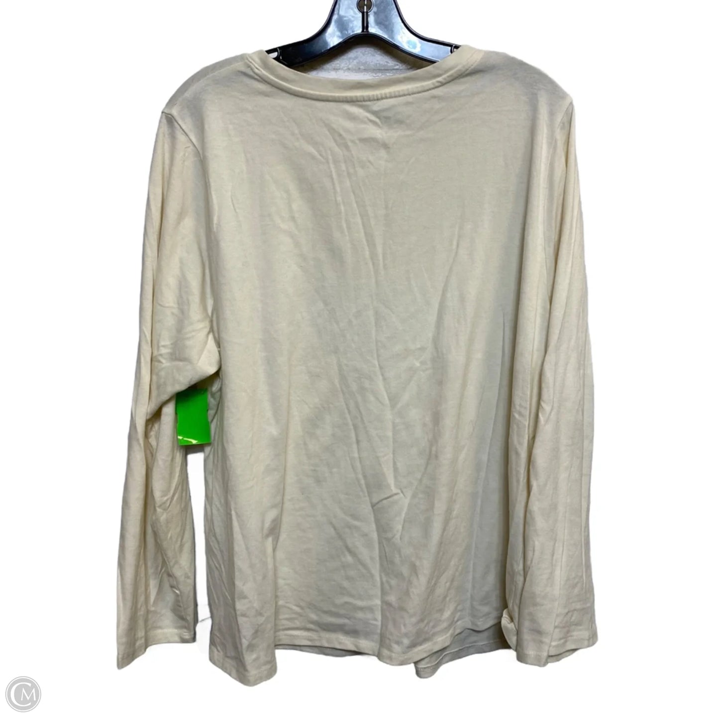 Top Long Sleeve By A New Day In Cream, Size: Xxl