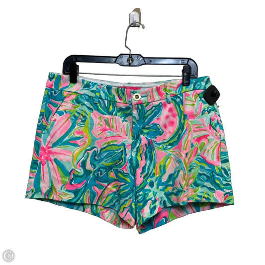 Shorts Designer By Lilly Pulitzer In Green & Pink, Size: M