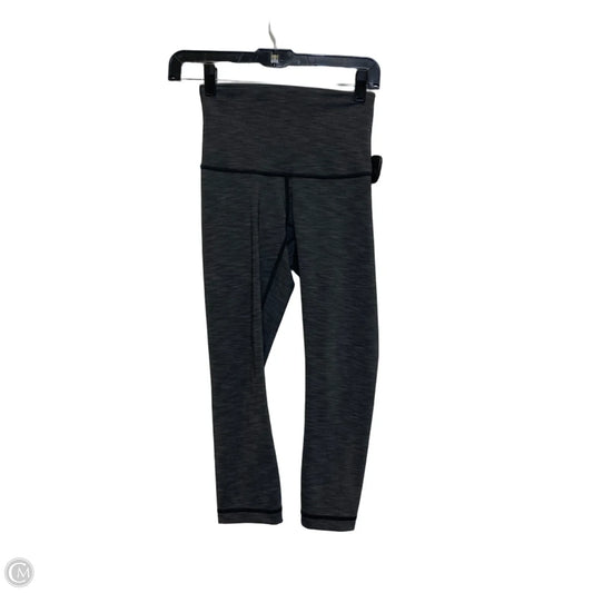 Athletic Leggings Capris Designer By Lululemon In Grey, Size: S