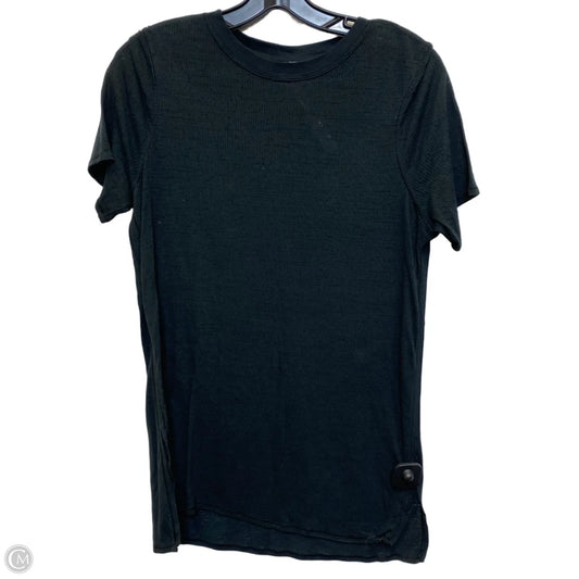Athletic Top Short Sleeve By Lululemon In Black, Size: S