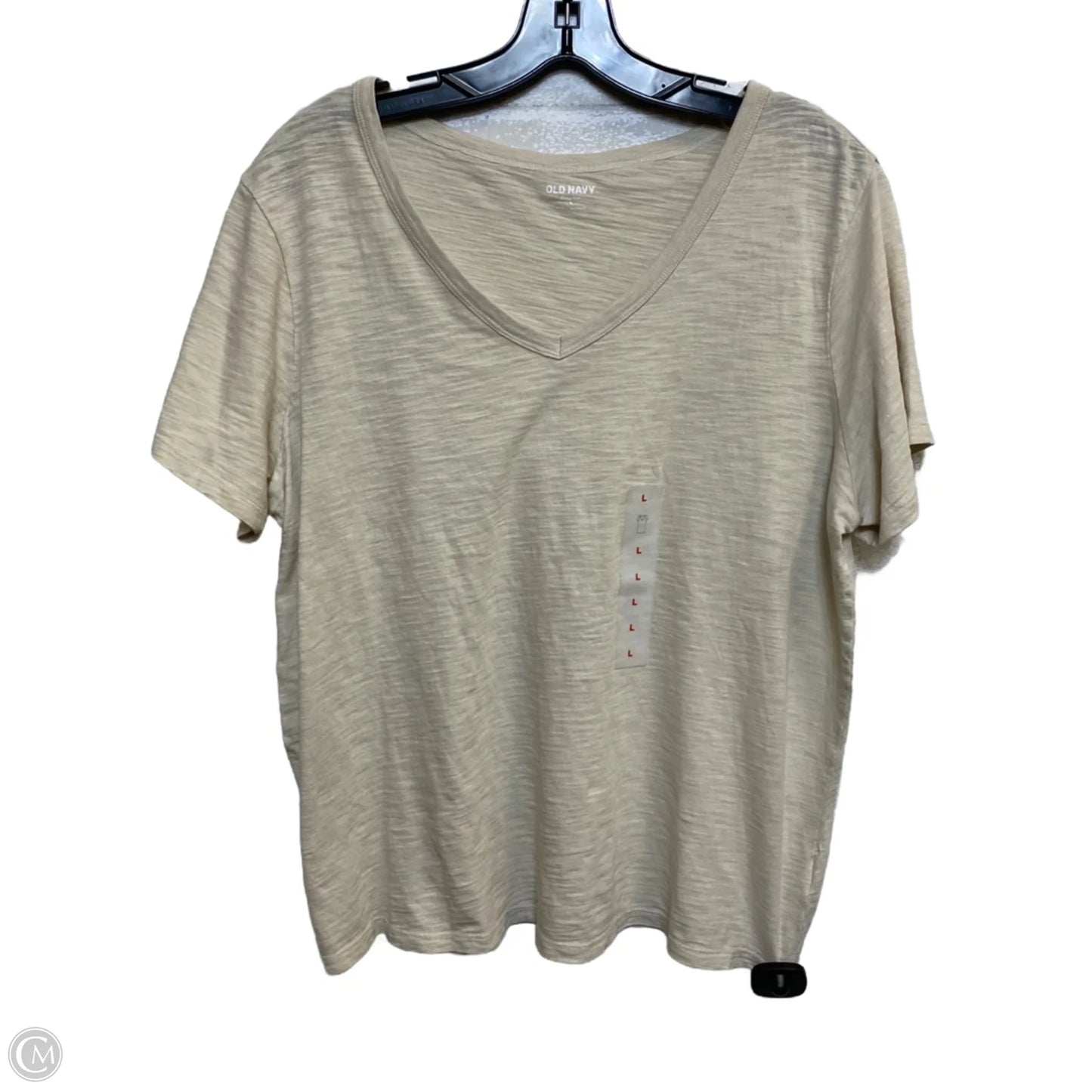 Top Short Sleeve By Old Navy In Tan, Size: L