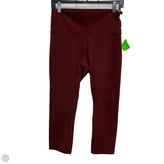 Athletic Leggings By Lululemon In Red, Size: M
