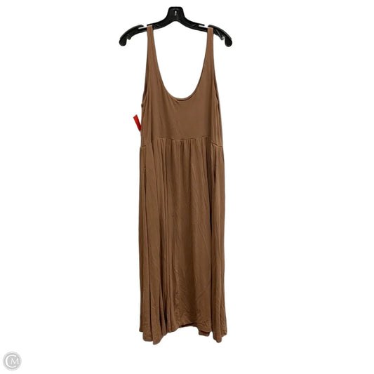 Dress Casual Midi By A New Day In Brown, Size: Xl