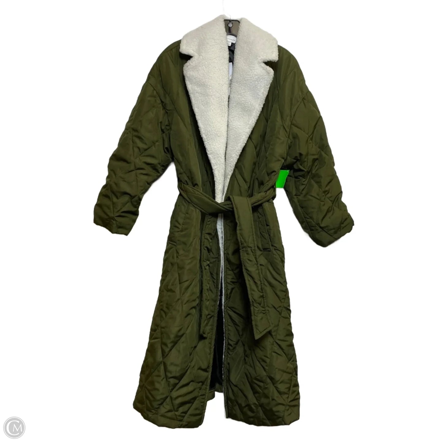 Coat Puffer & Quilted By Top Shop In Green, Size: S