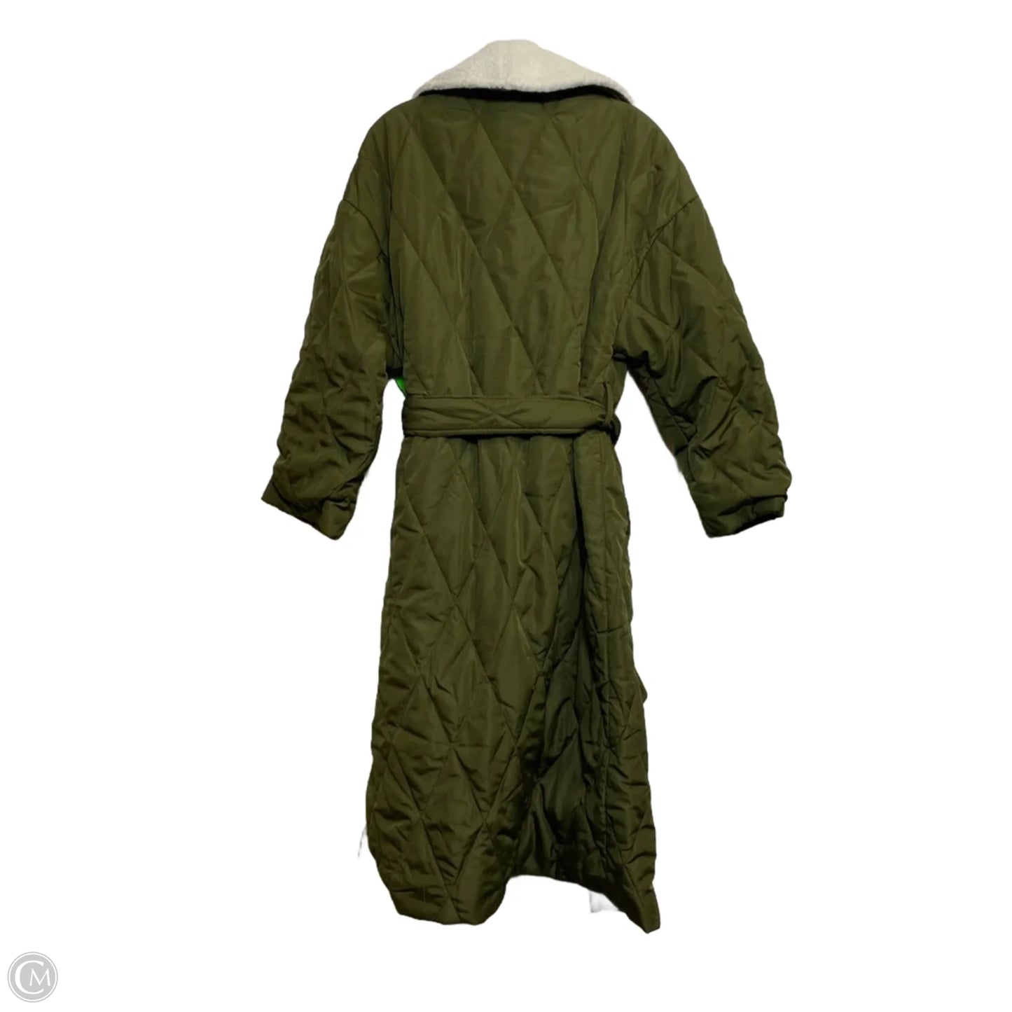 Coat Puffer & Quilted By Top Shop In Green, Size: S