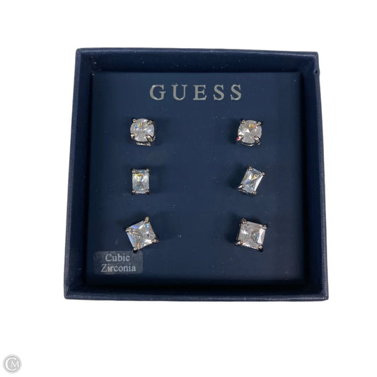 Earrings Stud By Guess, Size: 03 Piece Set