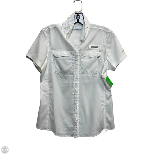Athletic Top Short Sleeve By Columbia In White, Size: M