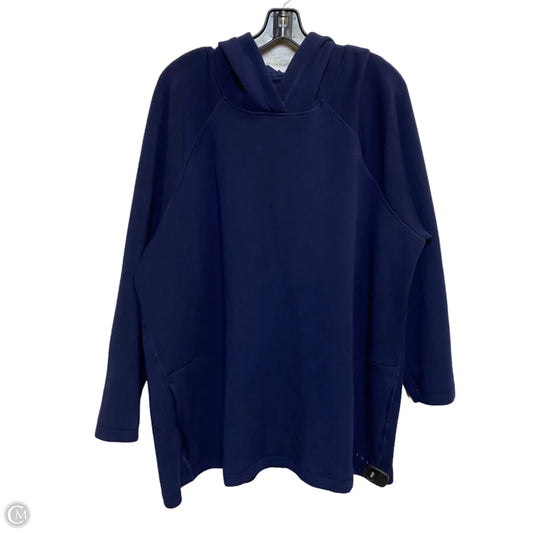 Athletic Sweatshirt Hoodie By Livi Active In Blue, Size: 3x