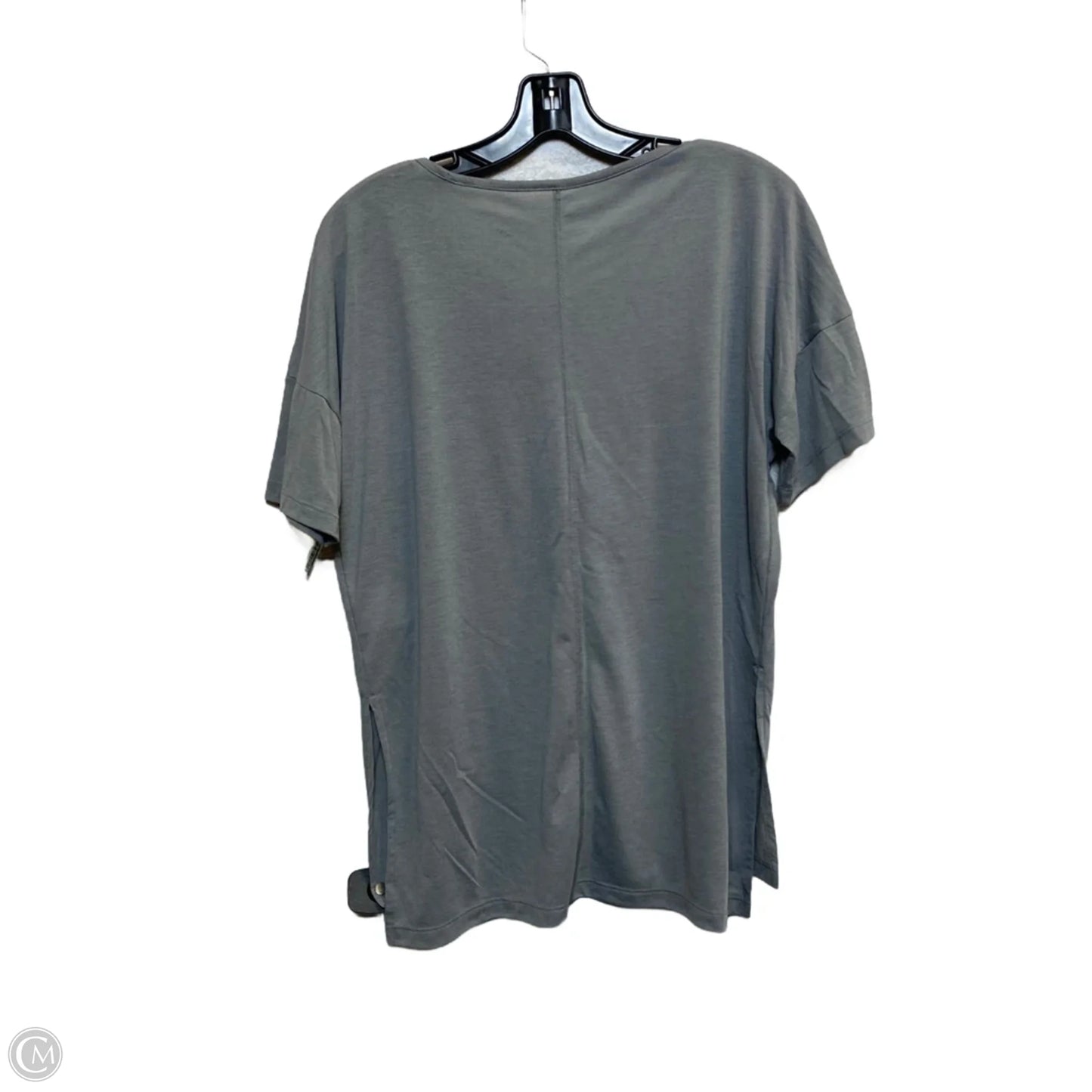 Athletic Top Short Sleeve By Nike In Grey, Size: S