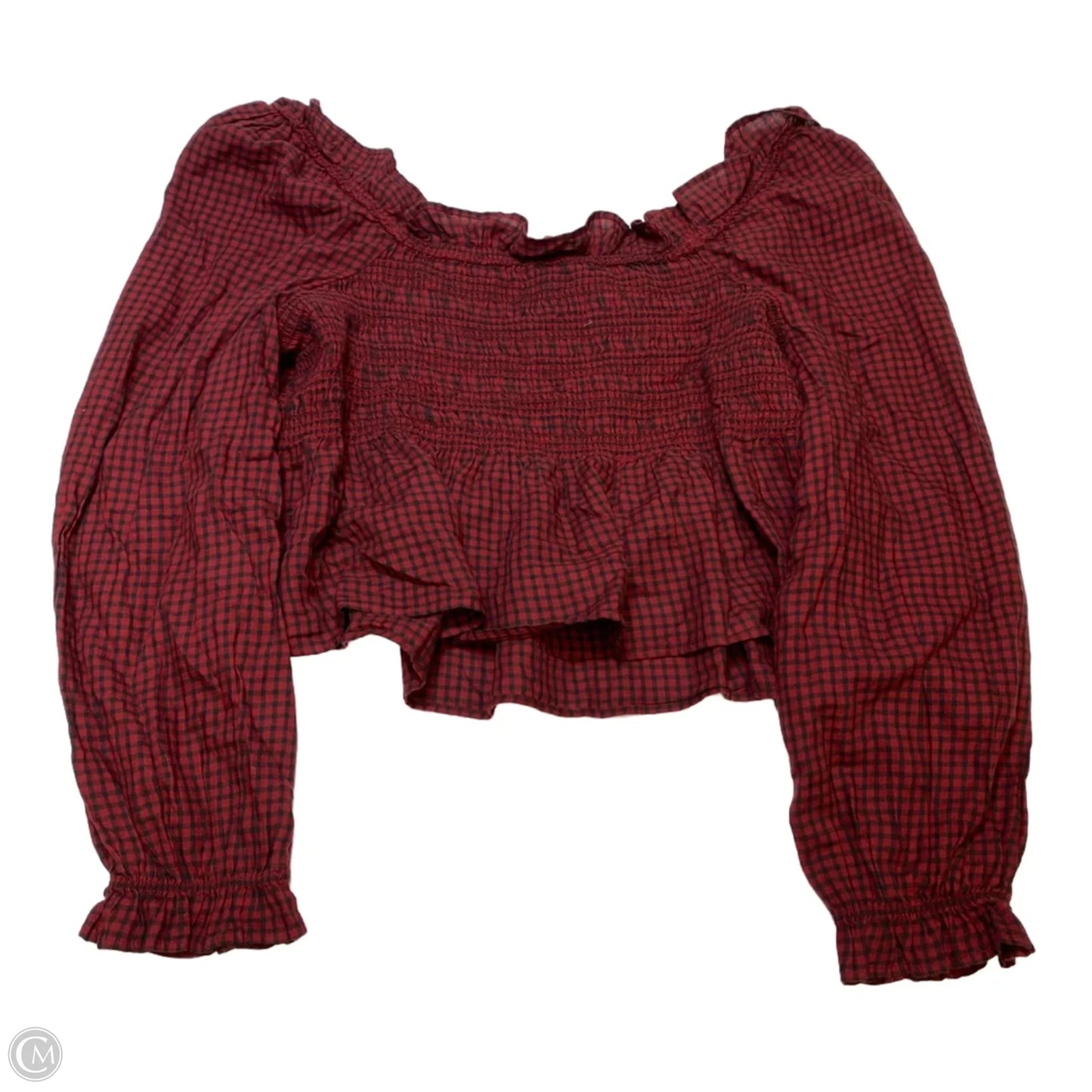 Top Long Sleeve By American Eagle In Red, Size: Xxl