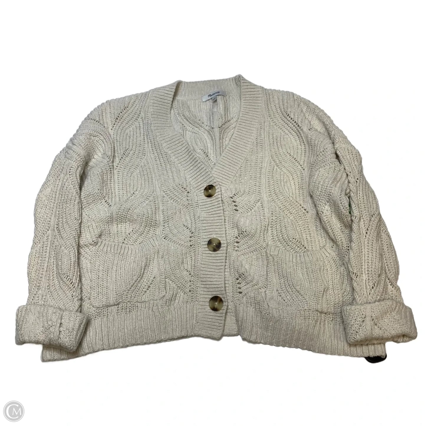 Sweater Cardigan By Madewell In Cream, Size: L