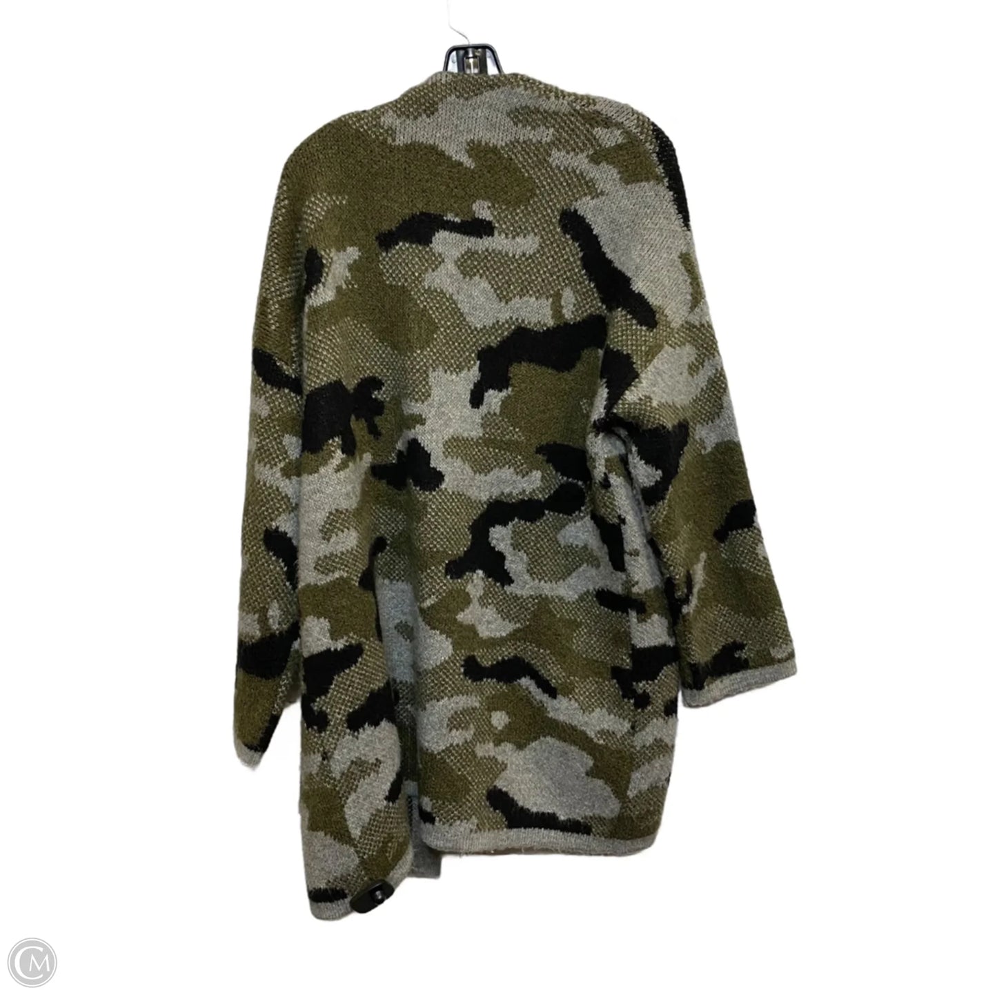 Sweater Cardigan By Anthropologie In Camouflage Print, Size: M