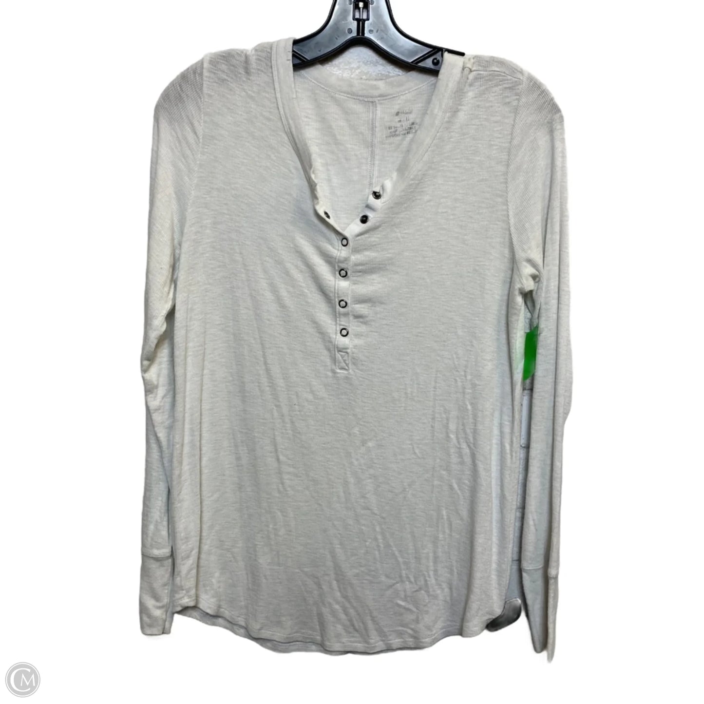 Top Long Sleeve By Aerie In White, Size: M