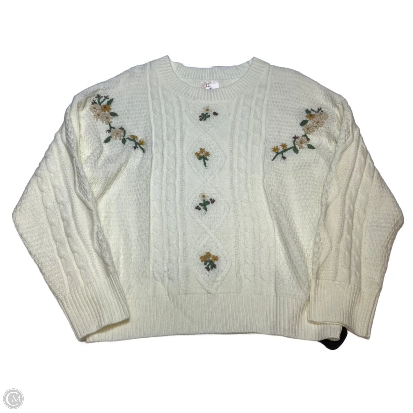 Sweater By So Me In Cream, Size: S