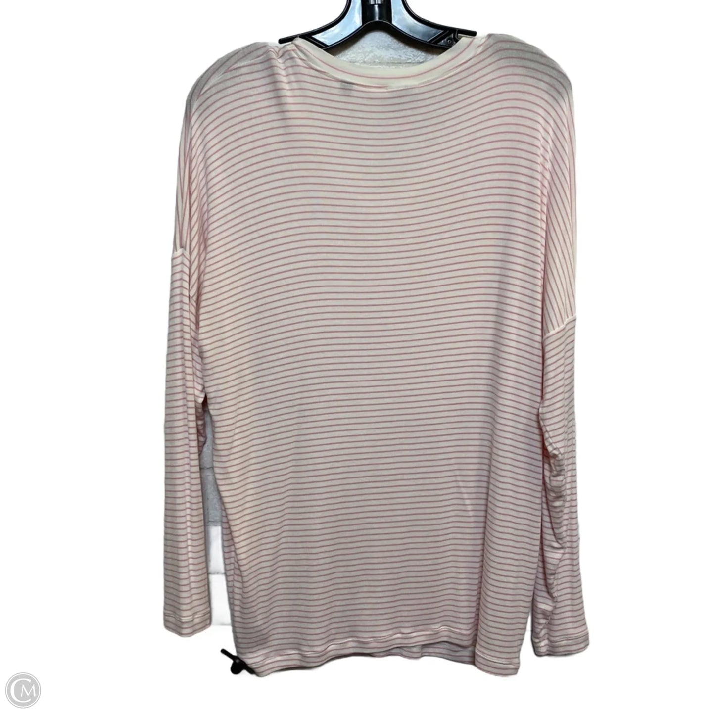Top Long Sleeve By Cabi In Cream & Pink, Size: S