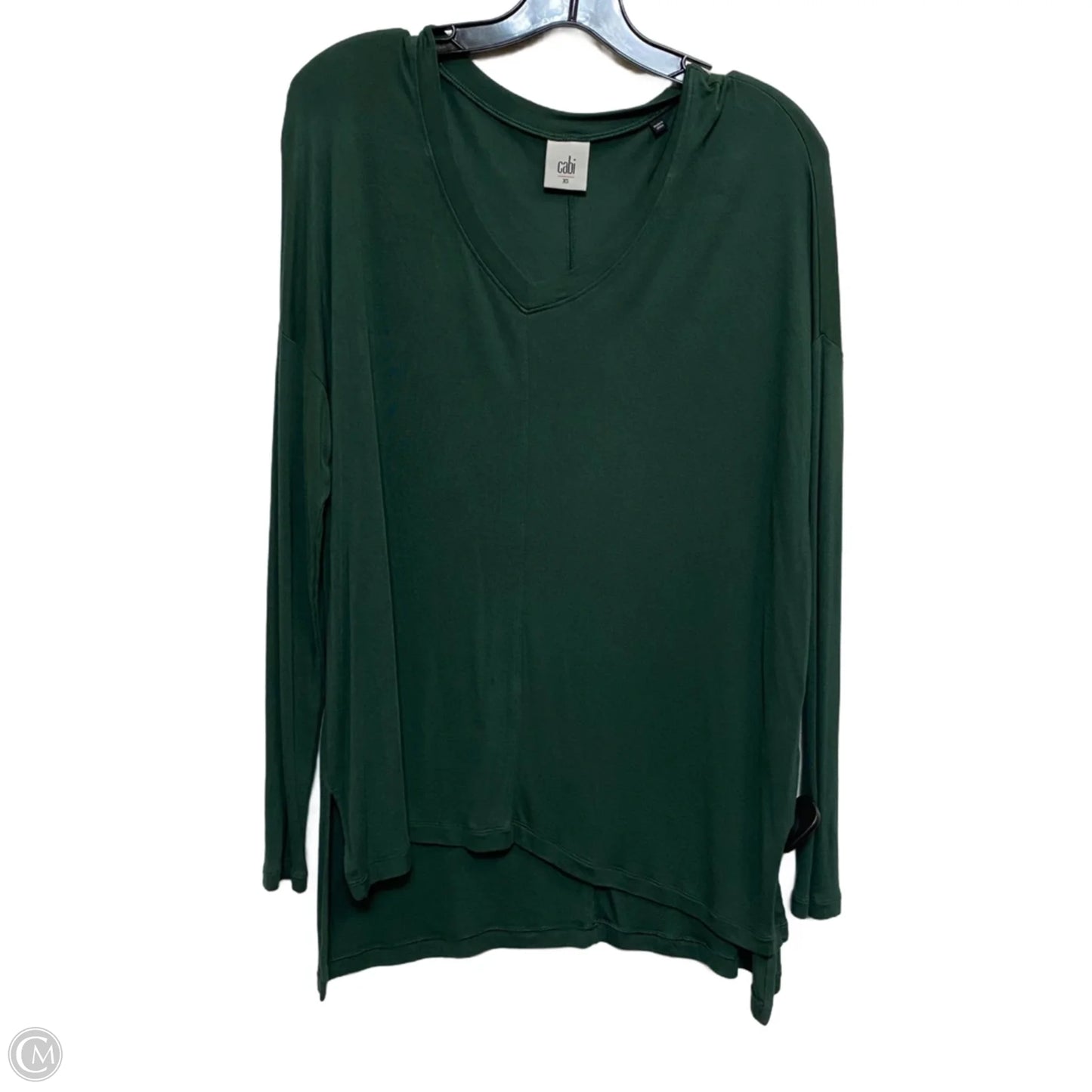 Top Long Sleeve Basic By Cabi In Green, Size: Xs