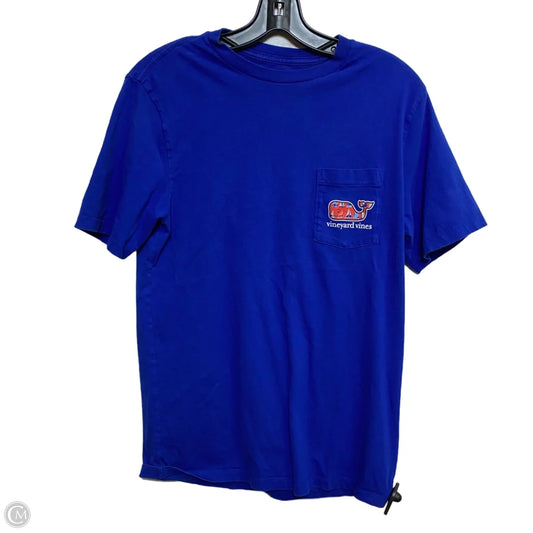 Top Short Sleeve Designer By Vineyard Vines In Blue, Size: S