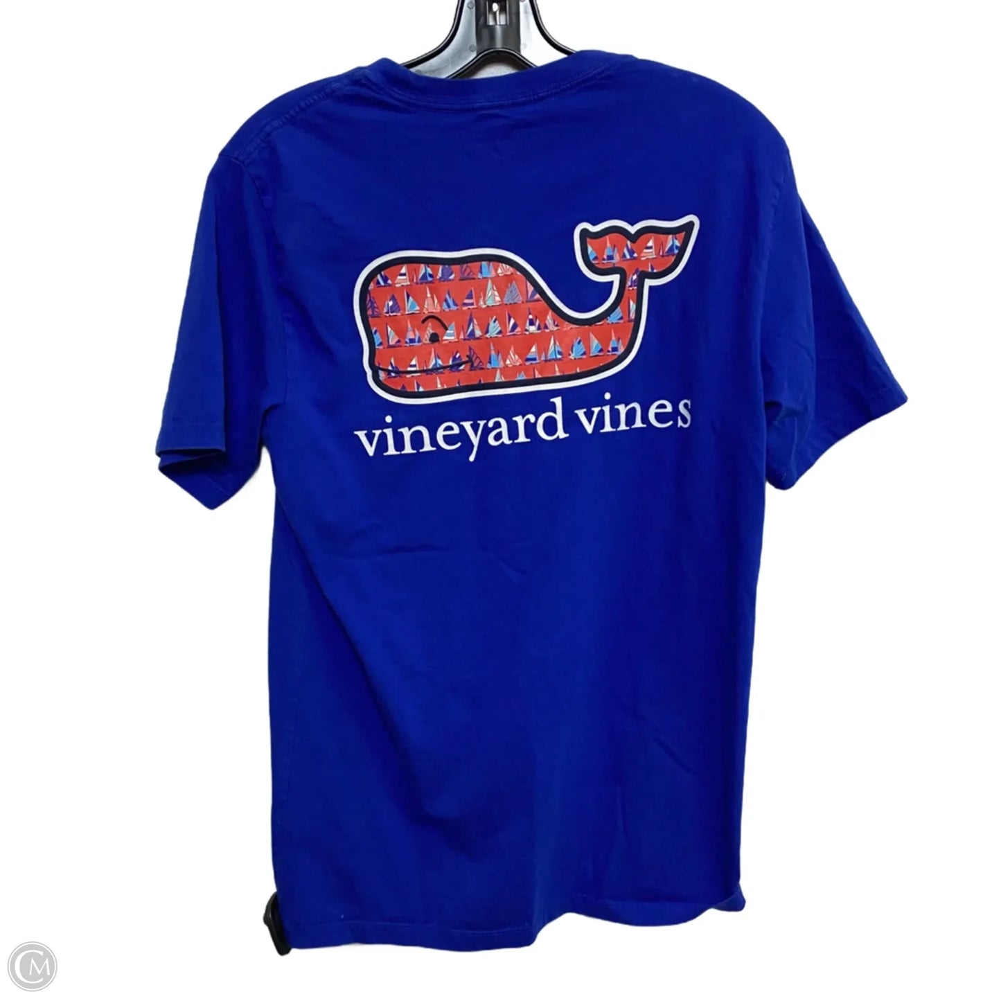 Top Short Sleeve Designer By Vineyard Vines In Blue, Size: S