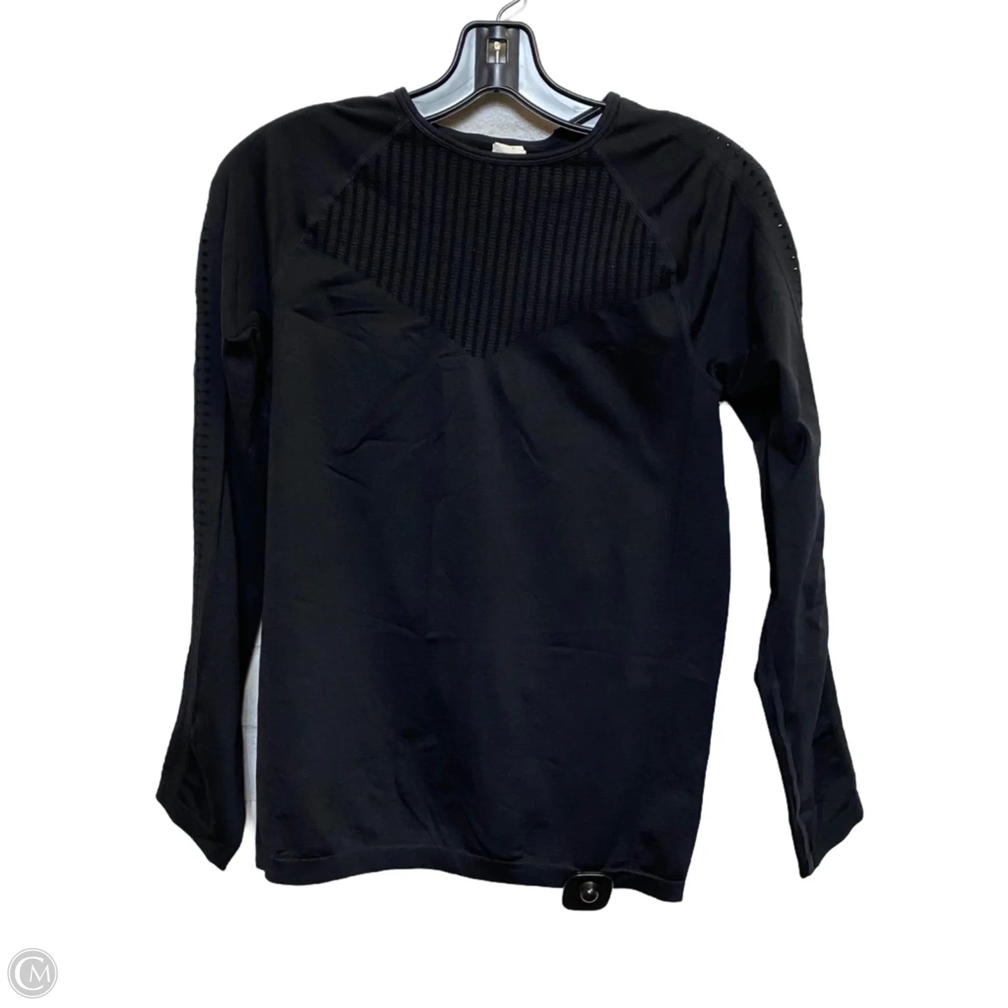 Athletic Top Long Sleeve Crewneck By Fabletics In Black, Size: M
