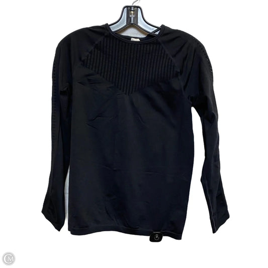 Athletic Top Long Sleeve Crewneck By Fabletics In Black, Size: M