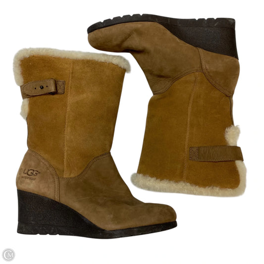 Boots Designer By Ugg In Brown, Size: 7.5