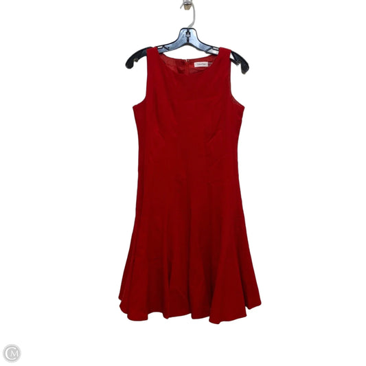 Dress Casual Midi By Calvin Klein In Red, Size: Sp