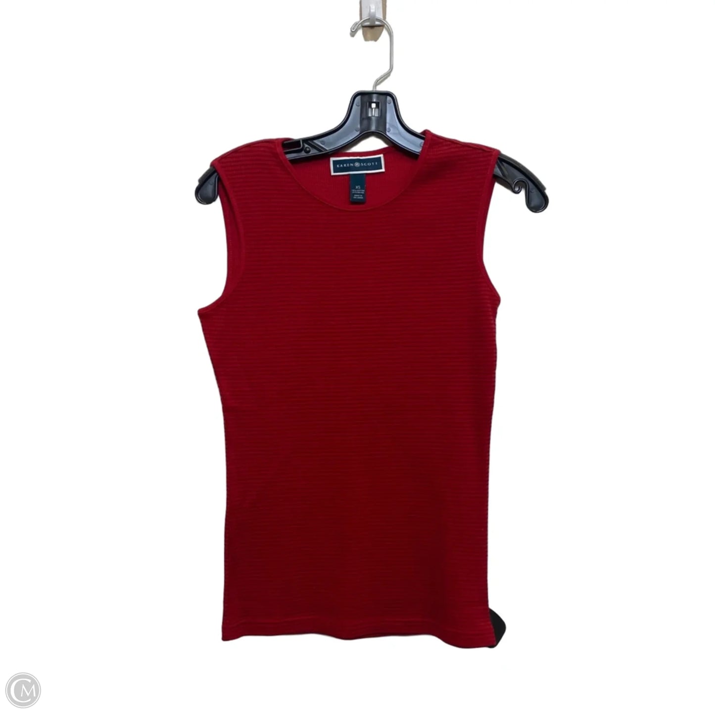 Top Sleeveless By Karen Scott In Red, Size: Xs