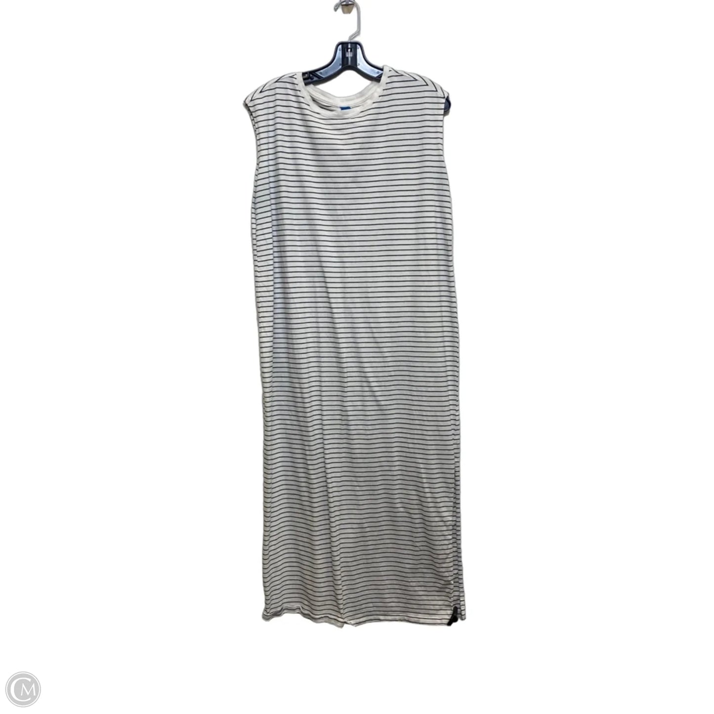 Dress Casual Midi By Old Navy In Blue & White, Size: L