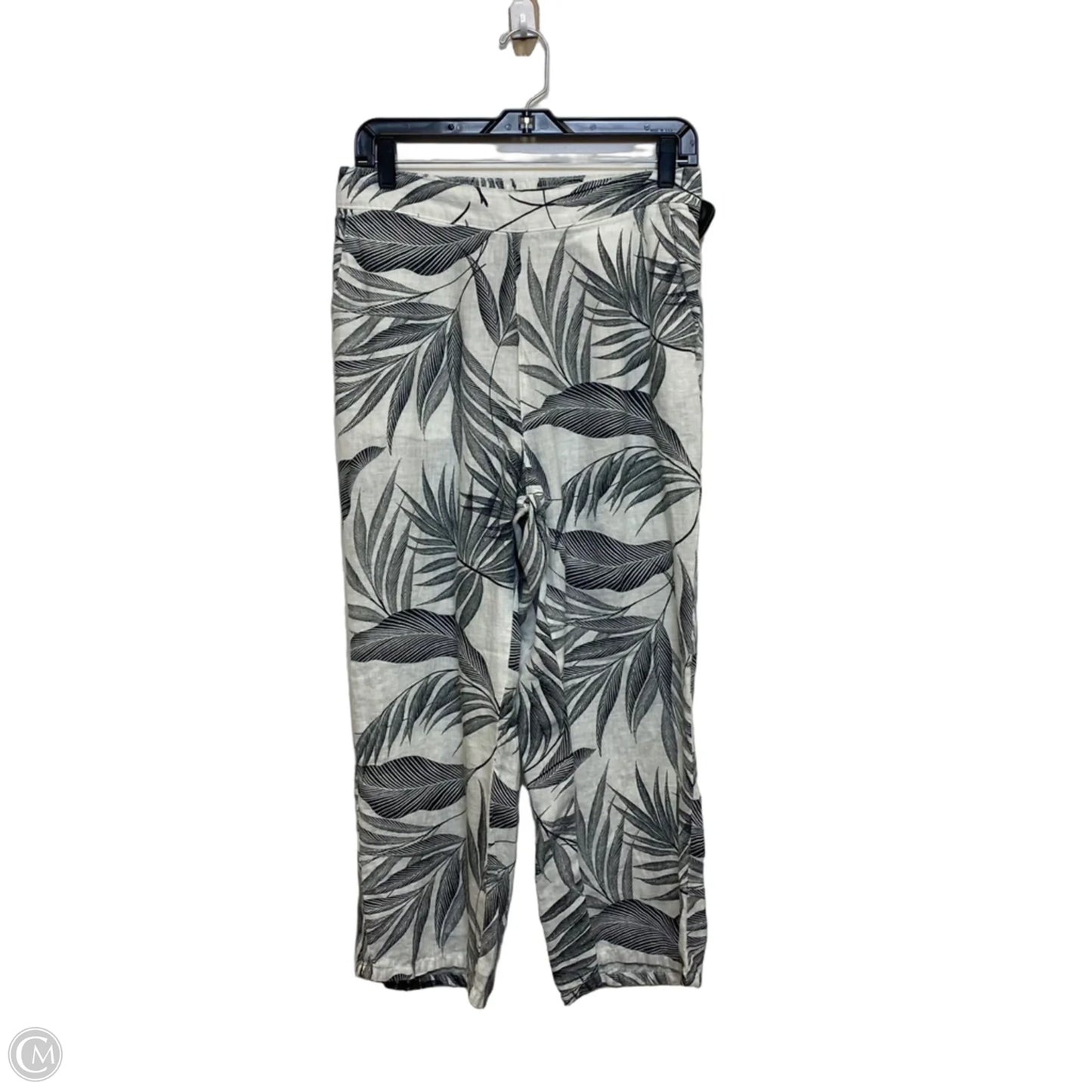 Pants Linen By Tahari In Black & White, Size: M
