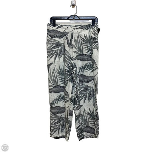 Pants Linen By Tahari In Black & White, Size: M