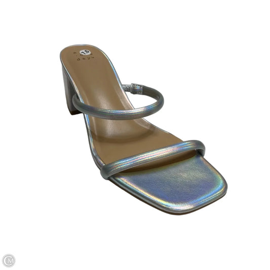 Sandals Heels Block By A New Day In Silver, Size: 7.5
