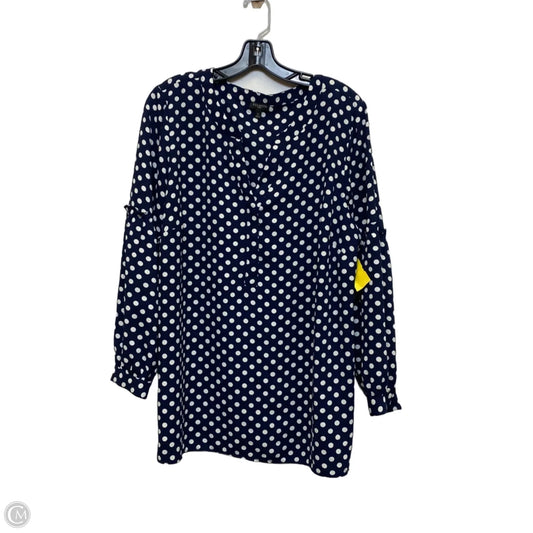 Top Long Sleeve By Talbots In Navy, Size: 1x