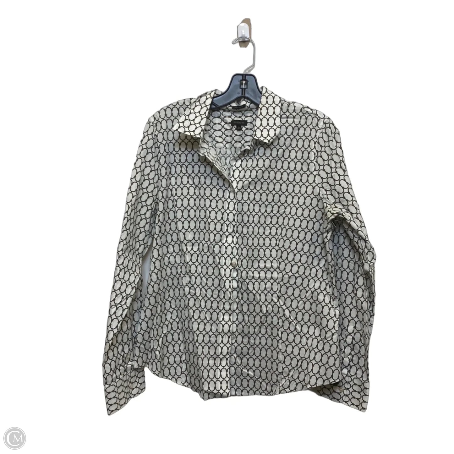 Top Long Sleeve By Talbots In Cream, Size: L