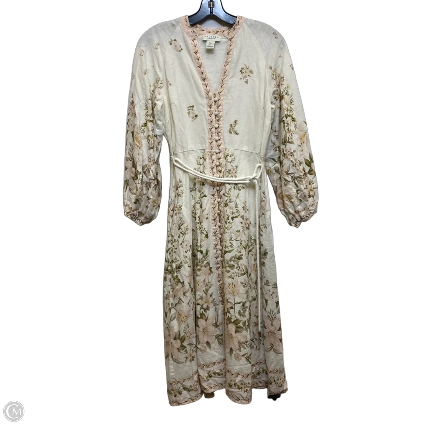 Dress Casual Midi By Calypso St Barth In Cream, Size: S