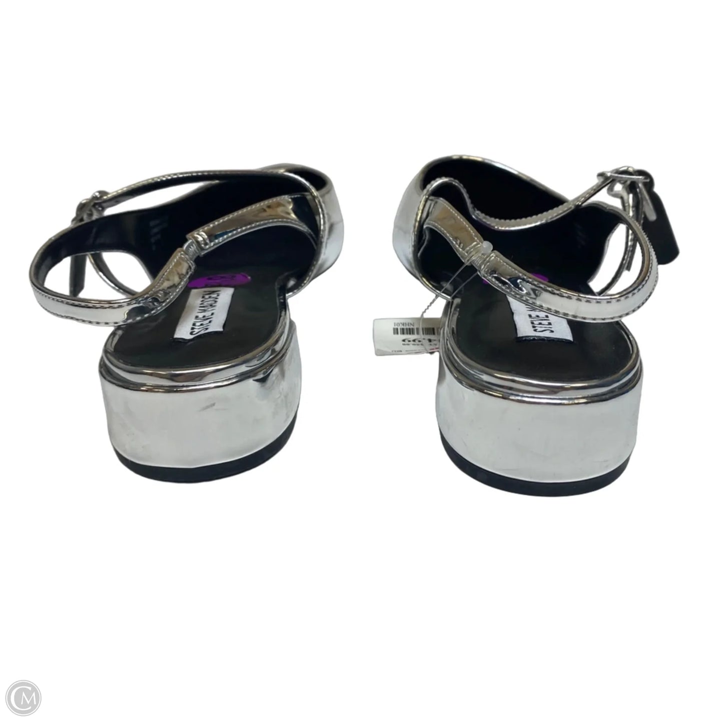 Shoes Heels Block By Steve Madden In Silver, Size: 8.5