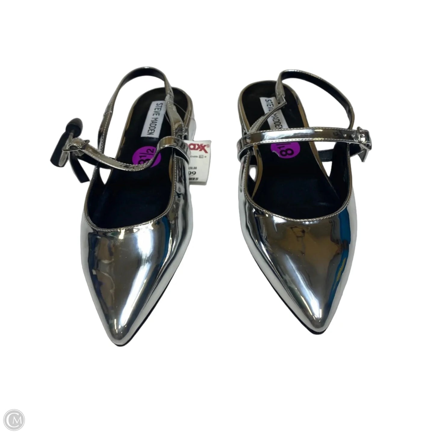 Shoes Heels Block By Steve Madden In Silver, Size: 8.5