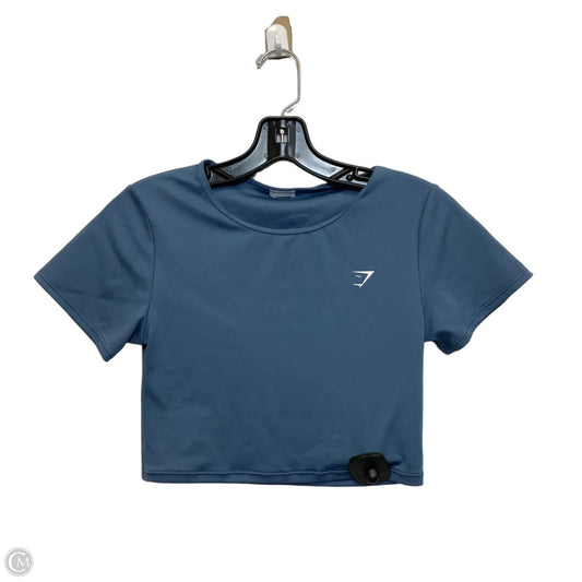 Athletic Top Short Sleeve By Gym Shark In Blue, Size: S