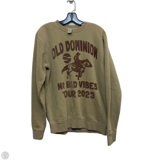 Sweatshirt Crewneck By Clothes Mentor In Tan, Size: S