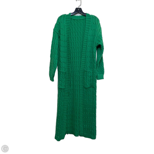 Sweater Cardigan By Shein In Green, Size: M
