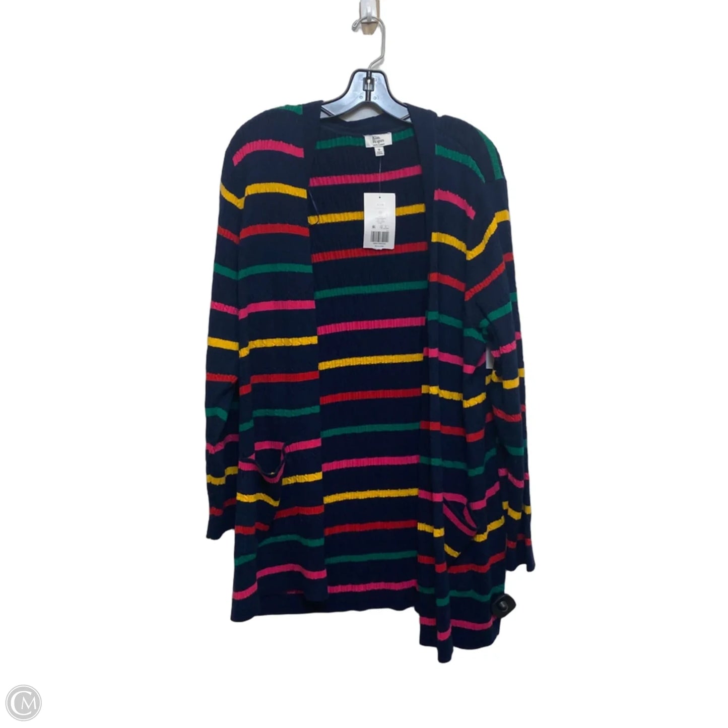 Cardigan By Kim Rogers In Navy, Size: 1x