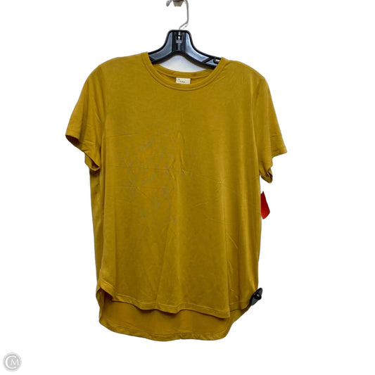 Top Short Sleeve By A New Day In Yellow, Size: M