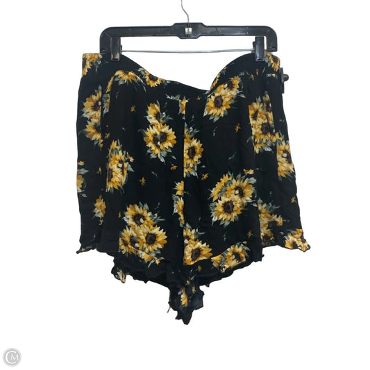 Shorts By Torrid In Black & Yellow, Size: 1x