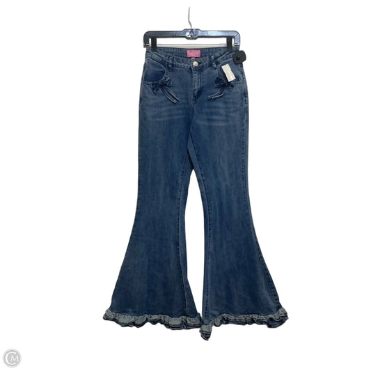 Jeans Boot Cut By Sugar Thrillz In Blue Denim, Size: 8