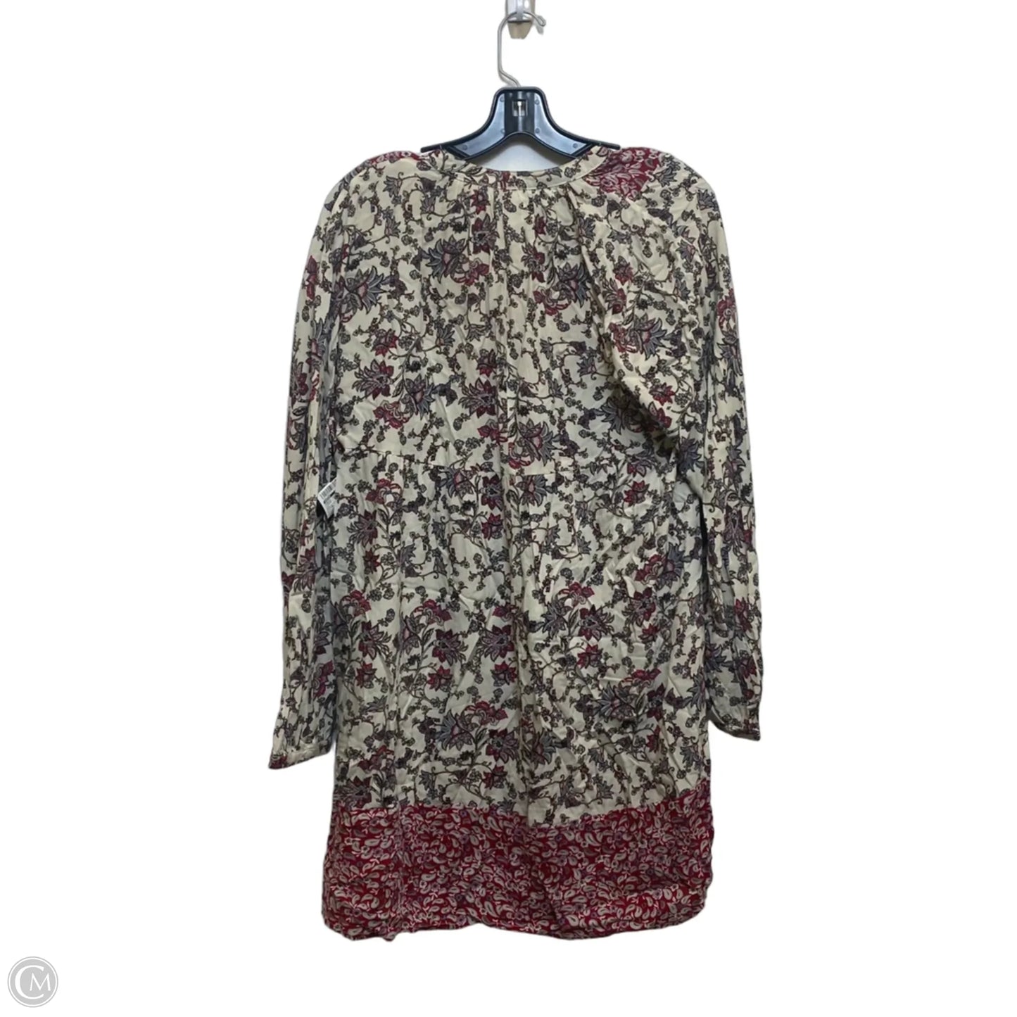 Dress Casual Short By Umgee In Cream & Red, Size: M